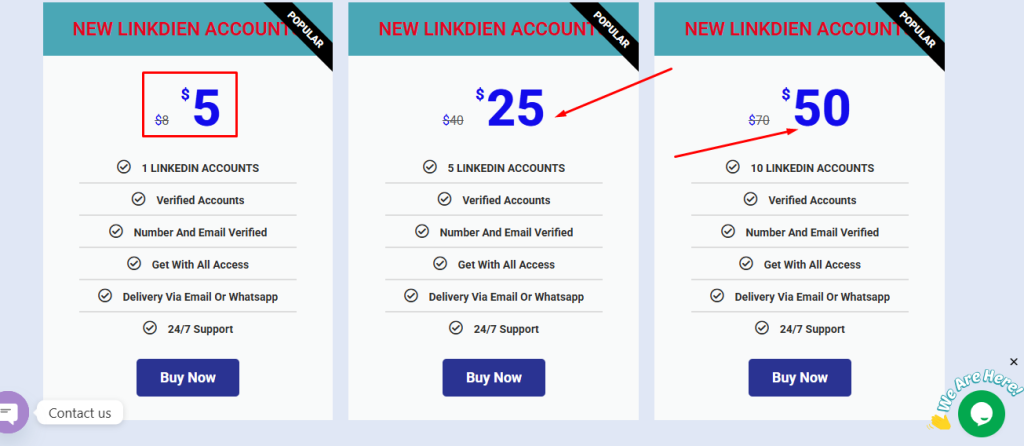 buy linkedin accounts